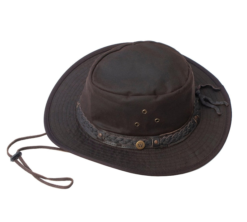Waxed Canvas Cowboy Hat, Waterproof, Foldable Outback Adventure Headwear - Etsy