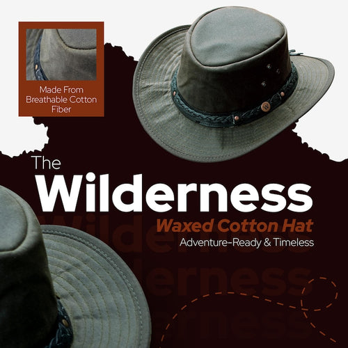 Waxed Canvas Cowboy Hat, Waterproof Outback Hats, UPF 50+ Hiking Australian - Etsy