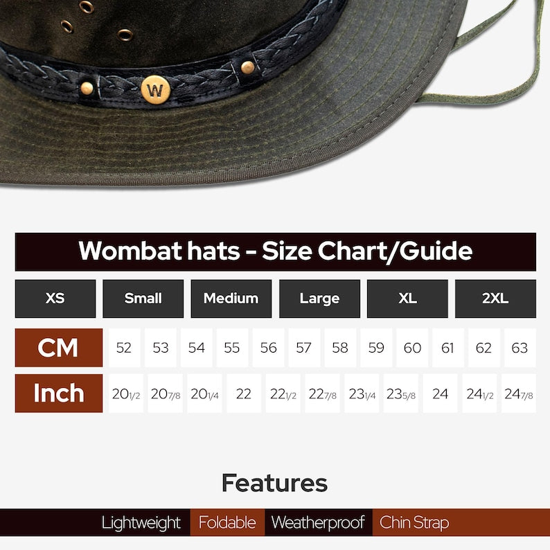 Waxed Canvas Cowboy Hat, Waterproof Outback Hats, UPF 50+ Hiking Australian - Etsy