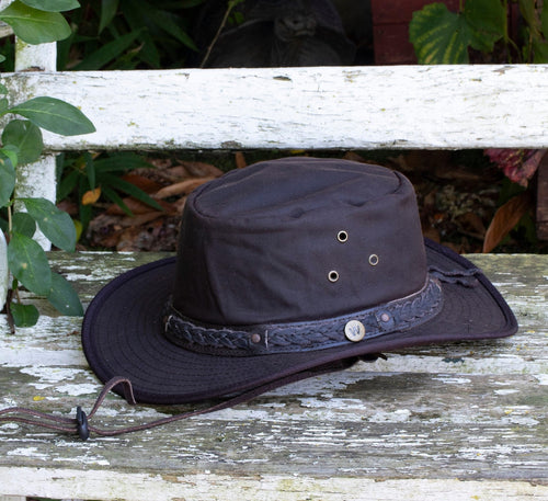 Waxed Canvas Cowboy Hat, Waterproof, Foldable Outback Adventure Headwear - Etsy