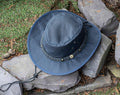 Waxed Cotton Outback Hat | Navy Blue for Hiking, Camping & Fishing by Wombat