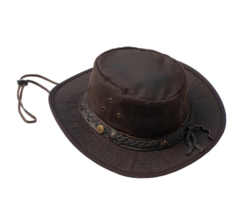 Waxed Canvas Cowboy Hat, Waterproof, Foldable Outback Adventure Headwear - Etsy