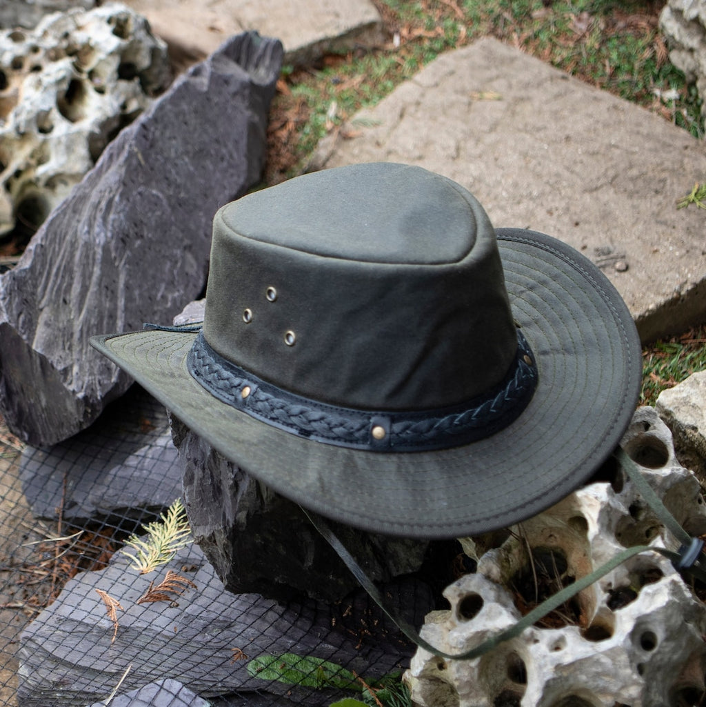 Waxed Canvas Cowboy Hat, Waterproof Outback Hats, UPF 50+ Hiking Australian - Etsy